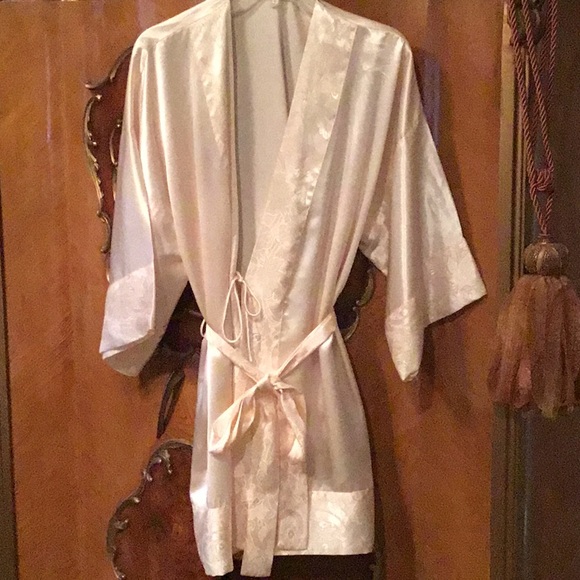 Victoria's Secret Other - Victoria’s Secret Vanilla Colored Satin Robe